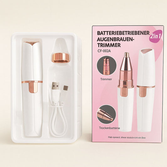 GlowTrim™ – 2 in 1 Präzisionstrimmer für Gesicht & Augenbrauen