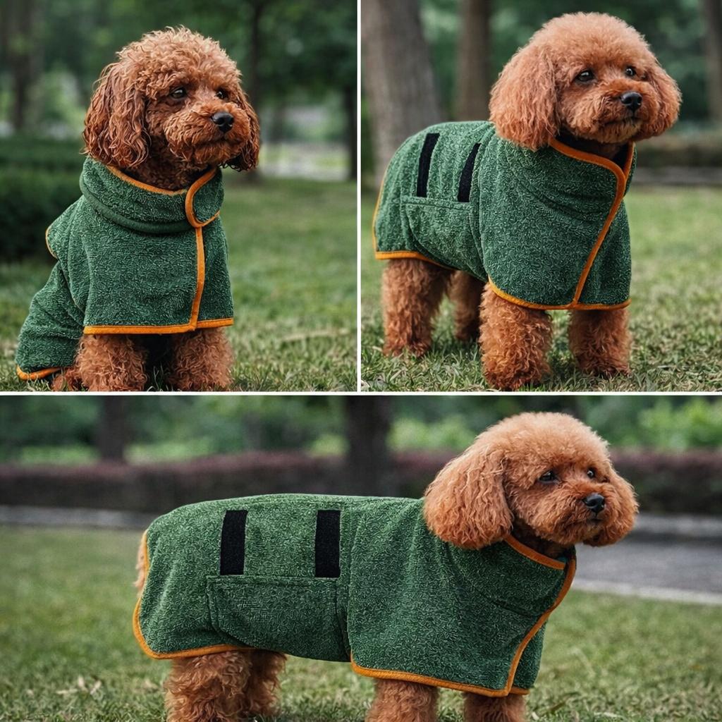 FurDry™ – Flauschiger Hunde-Bademantel