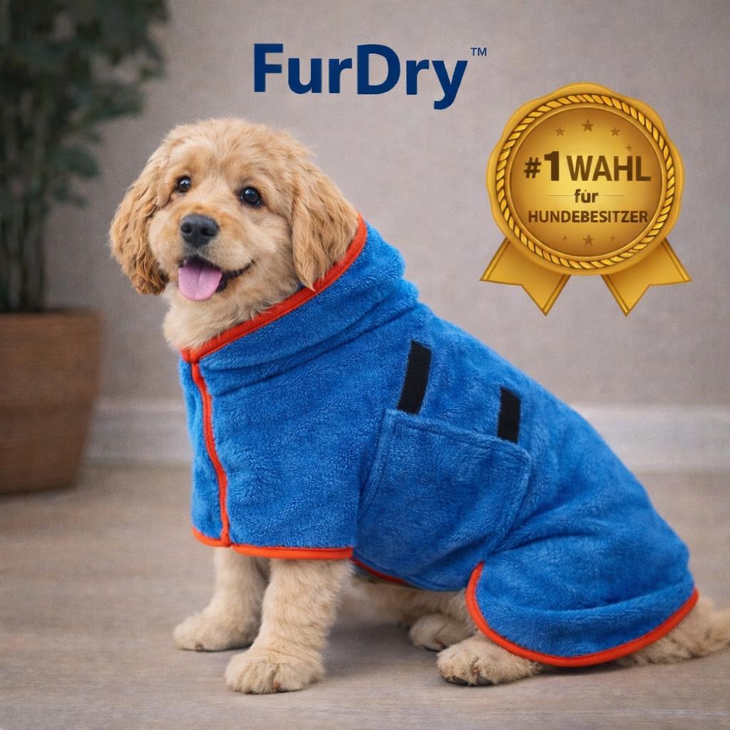 FurDry™ – Flauschiger Hunde-Bademantel