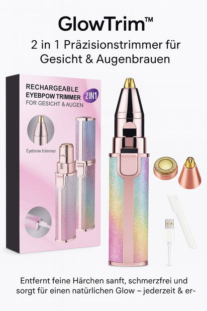 GlowTrim™ – 2 in 1 Präzisionstrimmer für Gesicht & Augenbrauen
