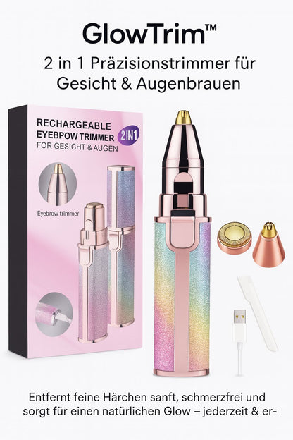 GlowTrim™ – 2 in 1 Präzisionstrimmer für Gesicht & Augenbrauen