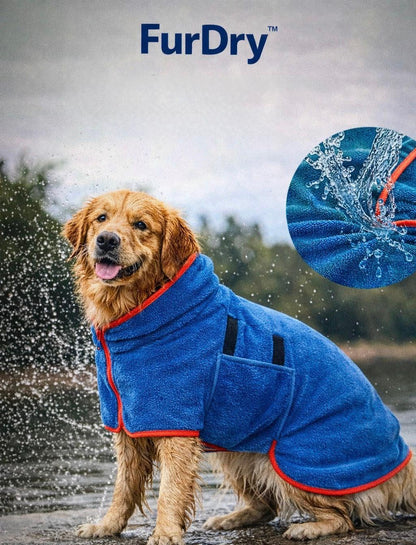 FurDry™ – Flauschiger Hunde-Bademantel