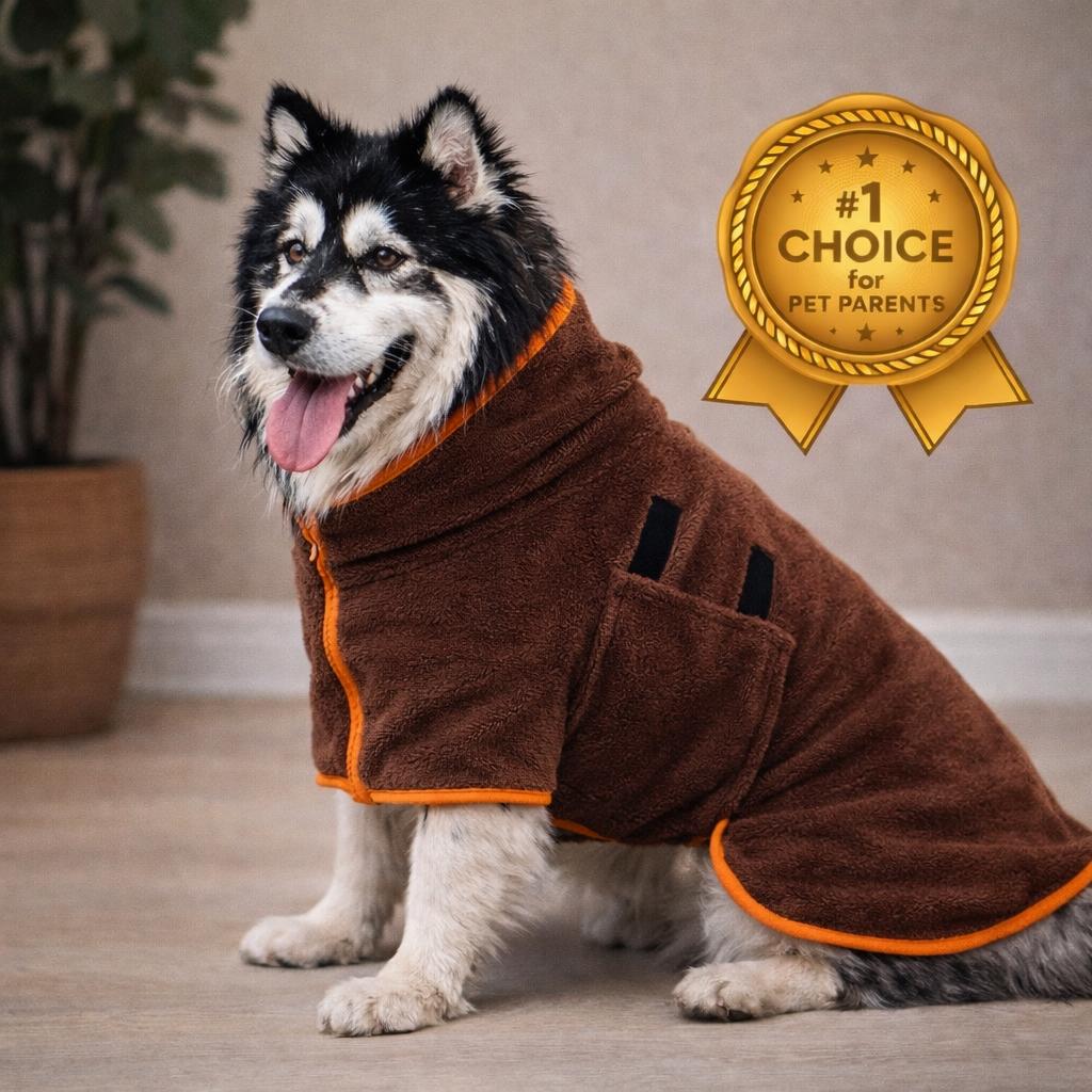 FurDry™ – Flauschiger Hunde-Bademantel