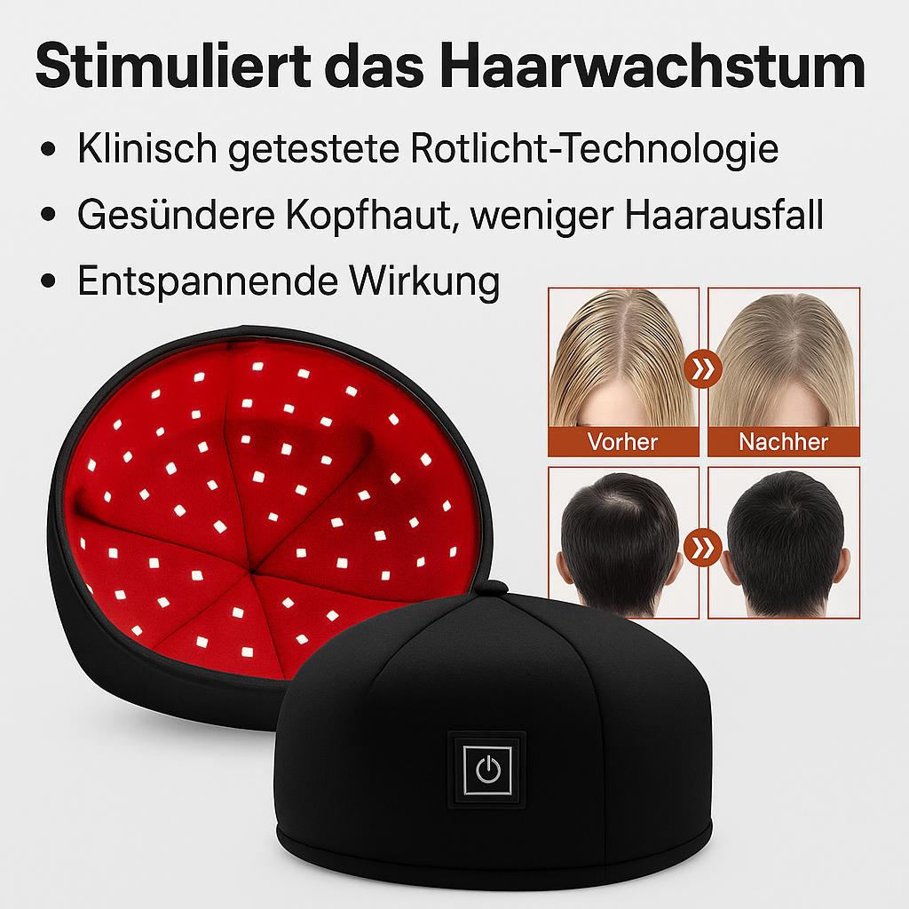 TheraCap™ – LED-Rotlicht-Therapie für Haarwachstum & Entspannung